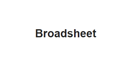 美国商标：Broadsheet